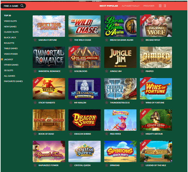 Casino Mate Games to play