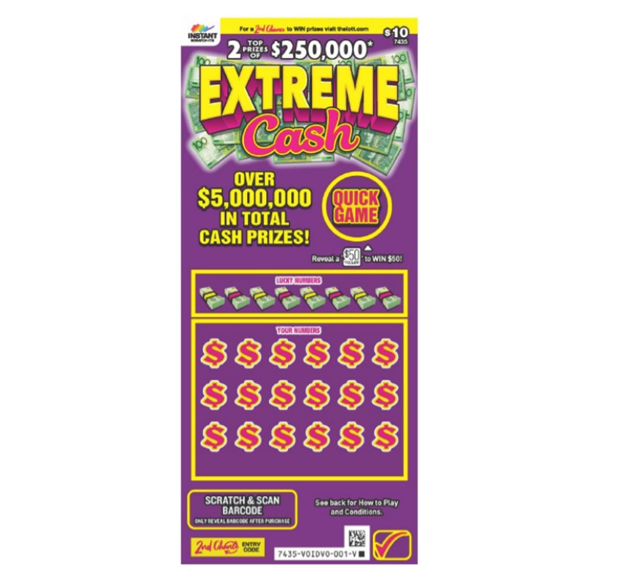 Extreme cash scratch card