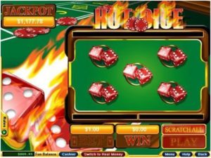 Hot Dice Instant Scratchie play with bitcoins
