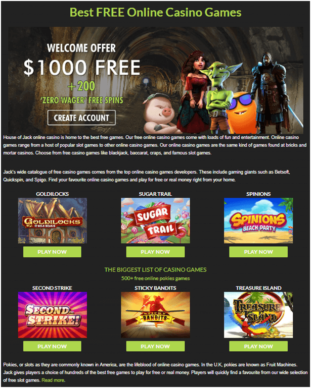 House of Jack Casino- Play casino games with AUD and NZD