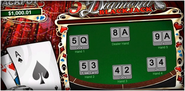 How to play 5 Diamond Blackjack Scratchie