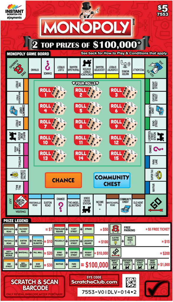 How to play the new $5 Monopoly Scratchie in AU