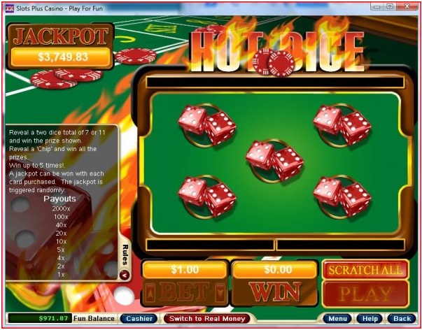 How to play Hot Dice Instant Scratchie with bitcoins