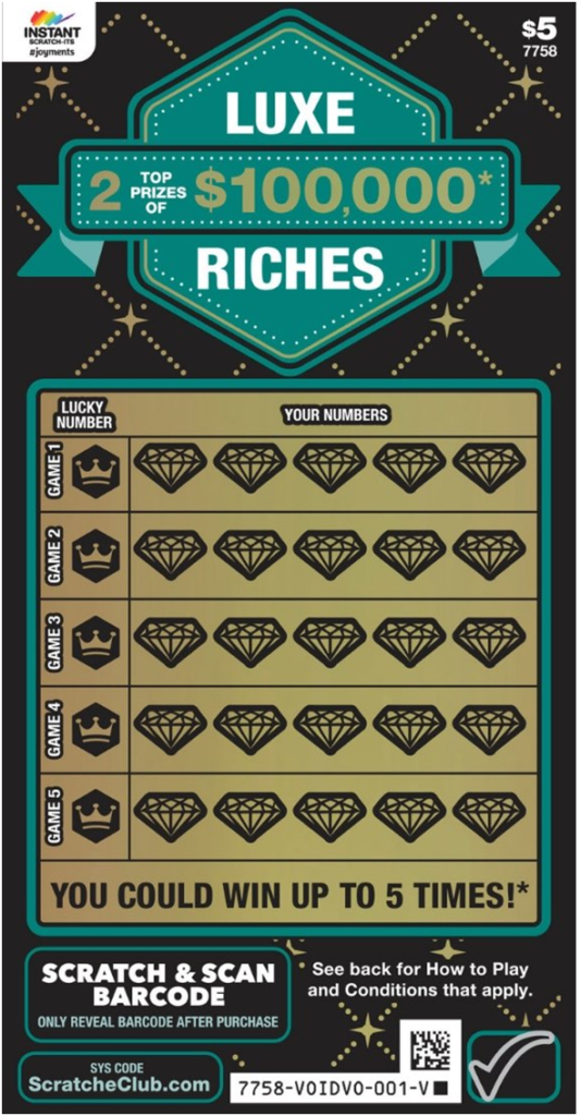 Luxe Riches Instant Scratchie