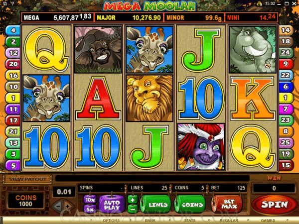 Mega Moolah pokies to play