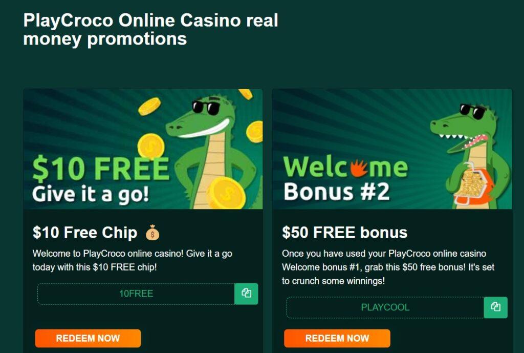 Play Croco Casino Bonus offers