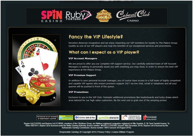 VIP Rewards At Ruby Fortune Casino