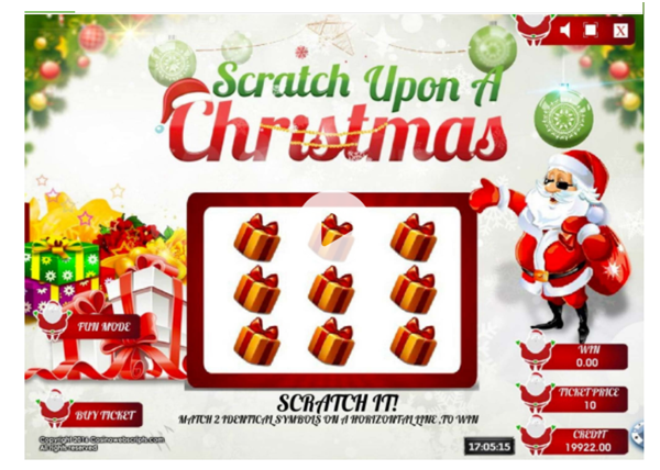 Scratch Upon A Christmas instant scratchie to play