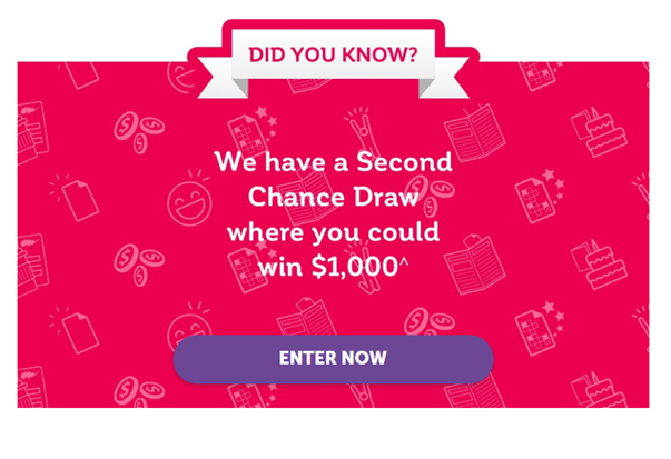 Play Games with Second Chance Drawings